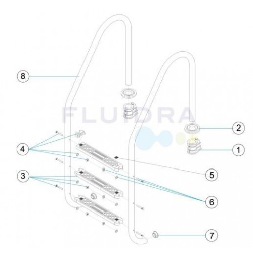 Despiece de recambios escalera Astralpool