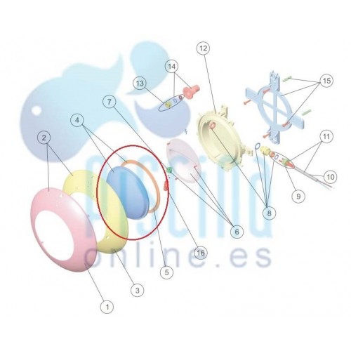 Lente transparente + junta...