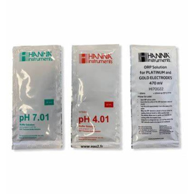 KIT SOLUCIÓN LÍQUIDA CALIBRACIÓN pH4 /pH7/RX 470 mV